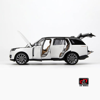 LCD 2022 Land Rover Range Rover SV Serenity White w/ Black Roof 1:18