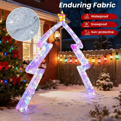 8.8 Feet Christmas Tree-shaped Archway with Top Star