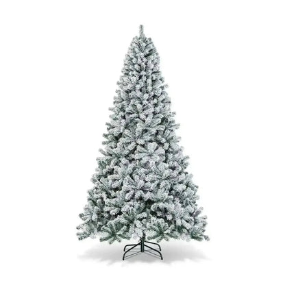 9 Feet Artificial Christmas Tree with Premium Snow Flocked Hinged Cartsfy Inc.