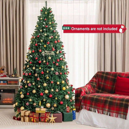 9 Feet Hinged Premium Artificial PVC Christmas Tree with Solid Metal Stand Cartsfy Inc.