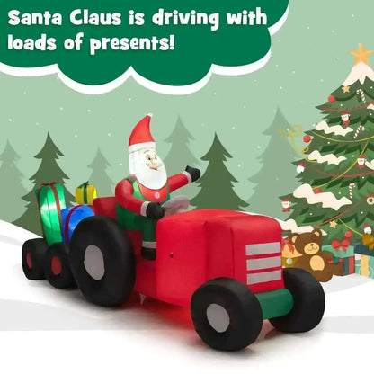 9 Feet Long Christmas Inflatables Santa Claus Decoration with Gifts Cartsfy Inc.
