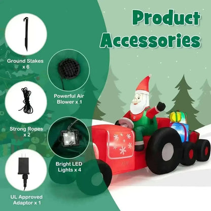 9 Feet Long Christmas Inflatables Santa Claus Decoration with Gifts Cartsfy Inc.