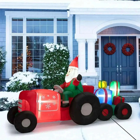 9 Feet Long Christmas Inflatables Santa Claus Decoration with Gifts Cartsfy Inc.