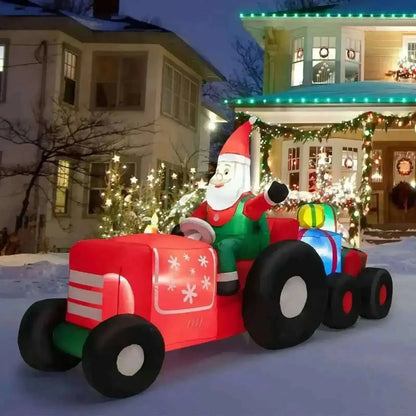 9 Feet Long Christmas Inflatables Santa Claus Decoration