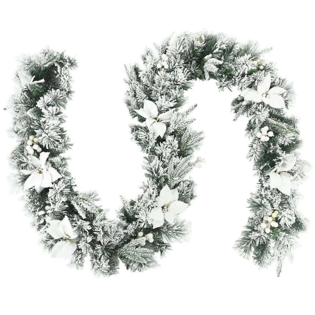 9 Feet Pre-Lit Artificial Christmas Garland with 50 LED Lights Cartsfy Inc.