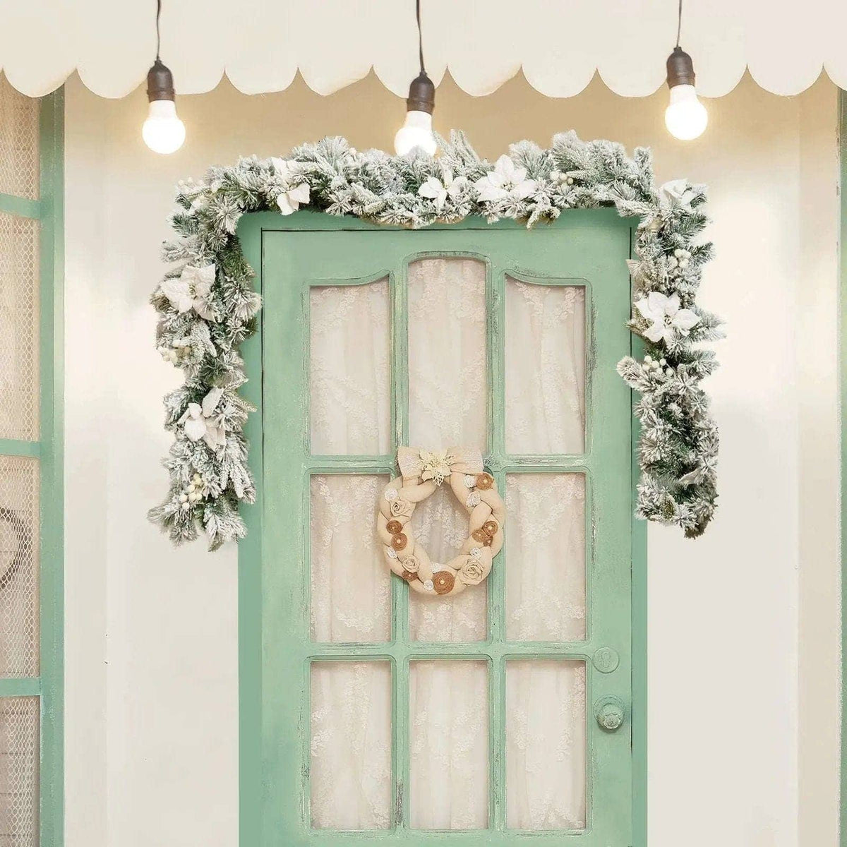 9 Feet Pre-Lit Artificial Christmas Garland with 50 LED Lights Cartsfy Inc.