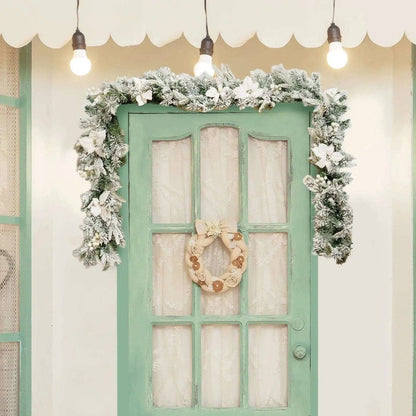 9 Feet Pre-Lit Artificial Christmas Garland with 50 LED Lights Cartsfy Inc.