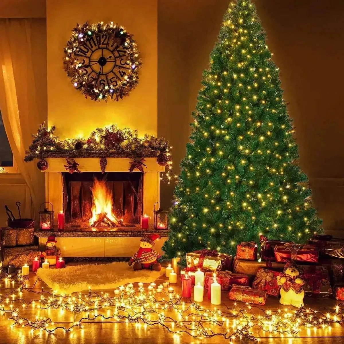 9 Feet Pre-Lit PVC Artificial Christmas Tree with 700 LED Lights Cartsfy Inc.