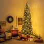 9 FT Pre-Lit Artificial Christmas Tree with Snowy Branch Tips