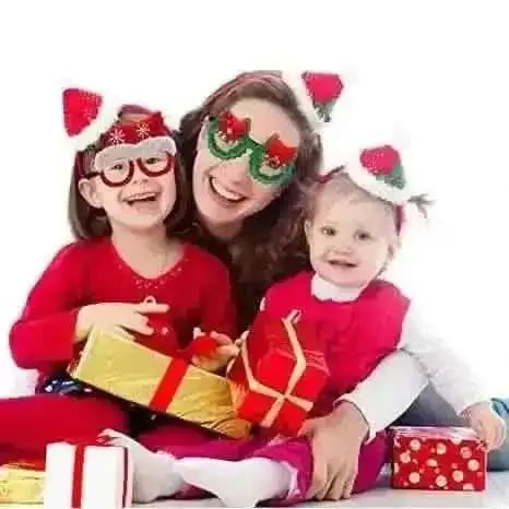 9-Pieces: Christmas Glitter Party Glasses Frame Cartsfy Inc.