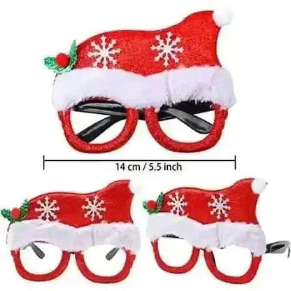 9-Pieces: Christmas Glitter Party Glasses Frame Cartsfy Inc.