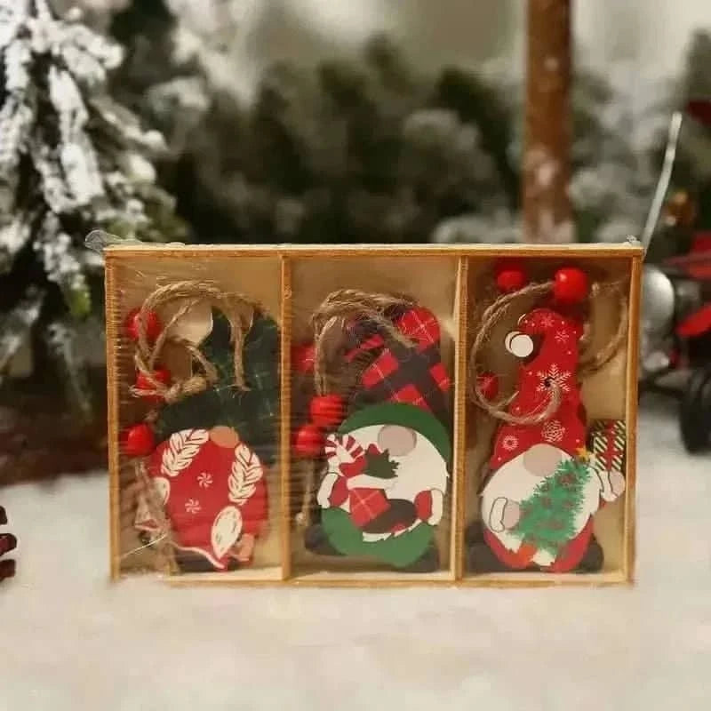 9-Pieces: Festive Christmas Wooden Hanging Box DailySale A B C A-B-C-D-
