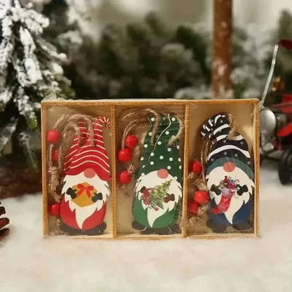 9-Pieces: Festive Christmas Wooden Hanging Box DailySale A B C A-B-C-D-