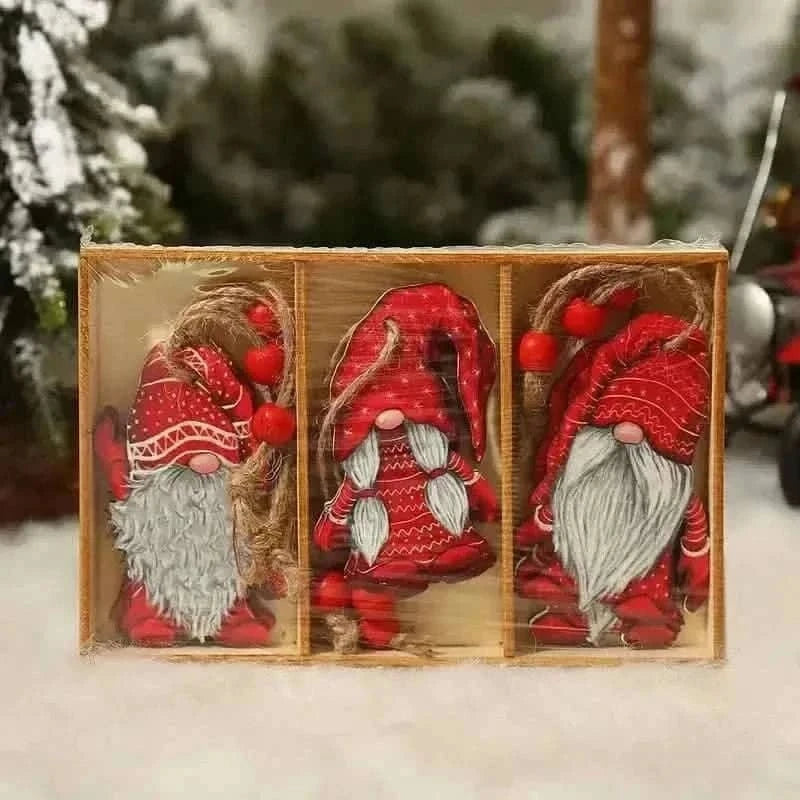 9-Pieces: Festive Christmas Wooden Hanging Box DailySale A B C A-B-C-D-