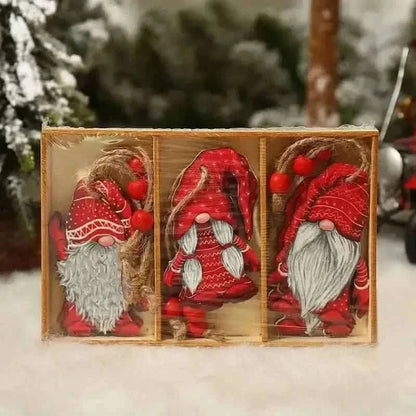 9-Pieces: Festive Christmas Wooden Hanging Box DailySale A B C A-B-C-D-