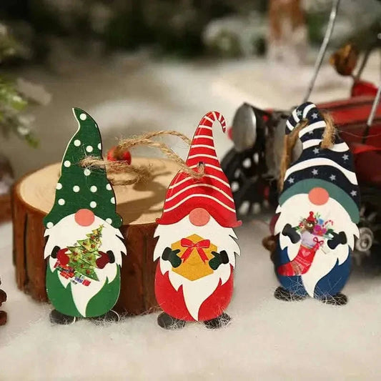 9-Pieces: Festive Christmas Wooden Hanging Box DailySale A B C A-B-C-D-
