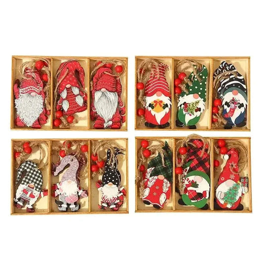 9-Pieces: Festive Christmas Wooden Hanging Box DailySale A B C A-B-C-D-