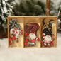 9-Pieces: Festive Christmas Wooden Hanging Box