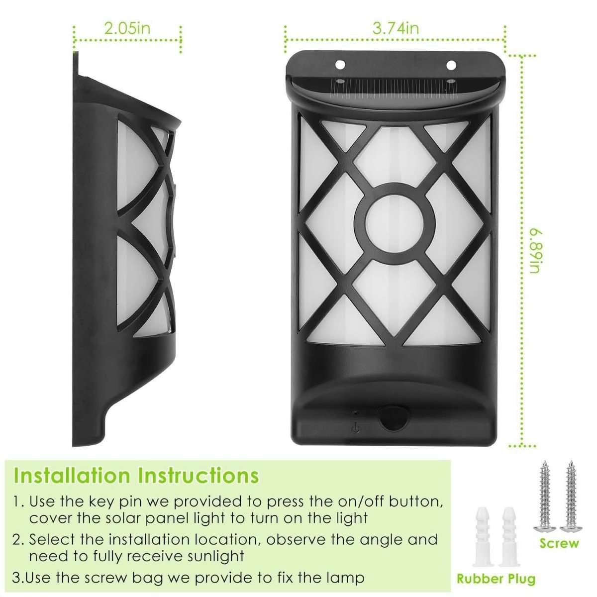 96 LEDs Waterproof Flame Solar Lights Outdoor Cartsfy Inc.