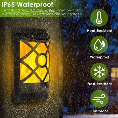 96 LEDs Waterproof Flame Solar Lights Outdoor Cartsfy Inc.