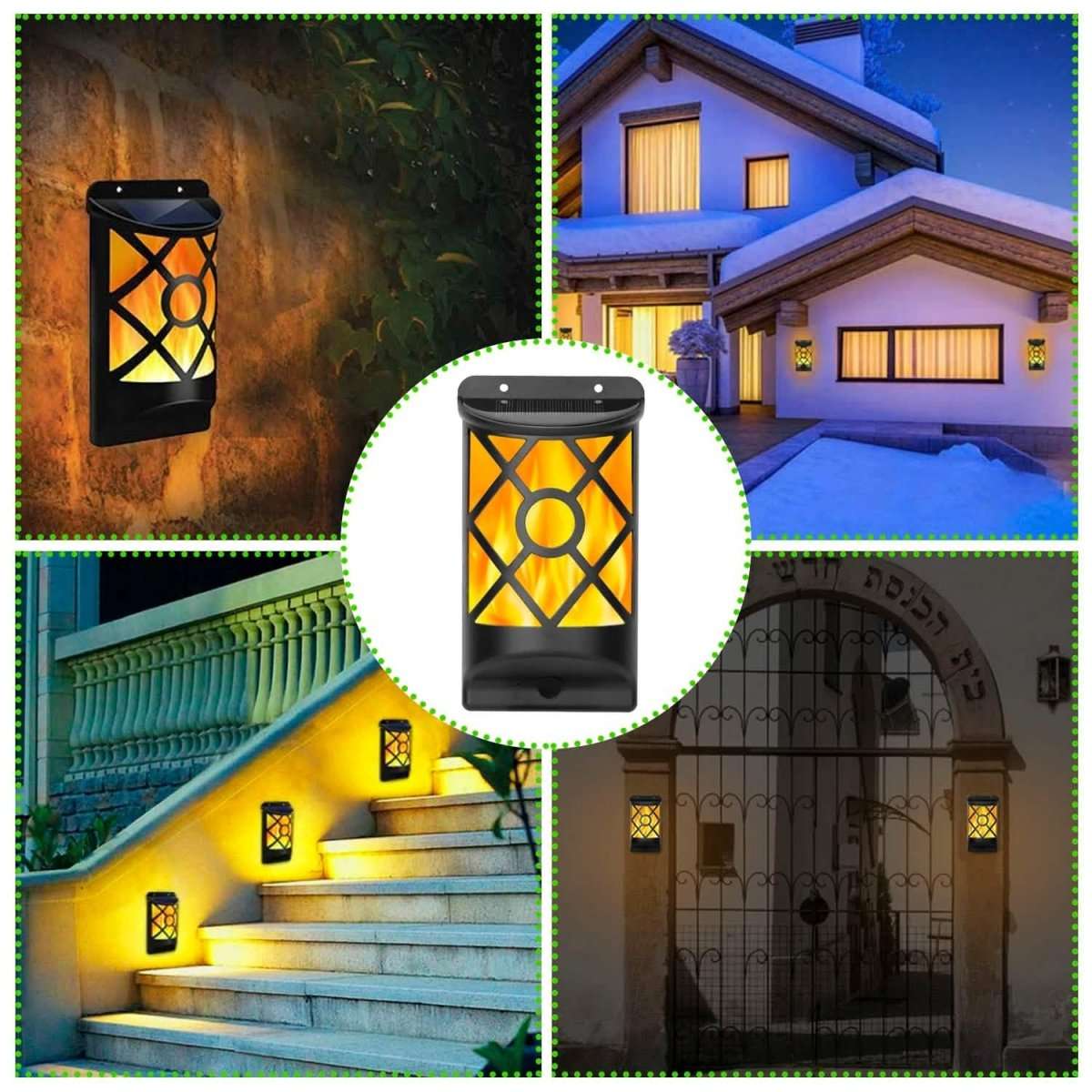 96 LEDs Waterproof Flame Solar Lights Outdoor Cartsfy Inc.