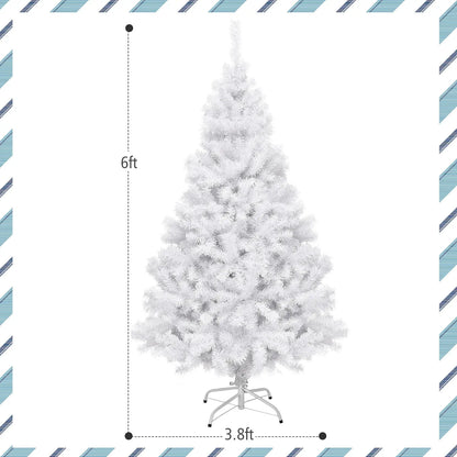 6' / 7.5' / 9' Hinged Artificial Christmas Tree with Metal Stand