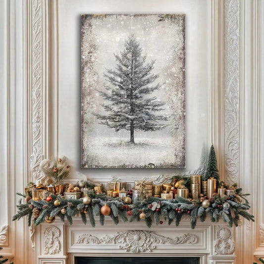 Vintage Christmas Tree Wall Art VI Tailored Canvases 18x12 inch Medium Premium Gallery Wrapped 24x16 inch Large Premium Gallery Wrapped 36x24 inch Extra Large Premium Gallery Wrapped 18x12 inch Medium Premium Gallery Wrapped-24x16 inch Large Premium Gallery Wrapped-36x24 inch Extra Large Premium Gallery Wrapped-