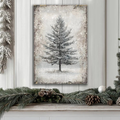 Vintage Christmas Tree Wall Art VII