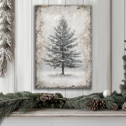Vintage Christmas Tree Wall Art with Free Mystery Gift
