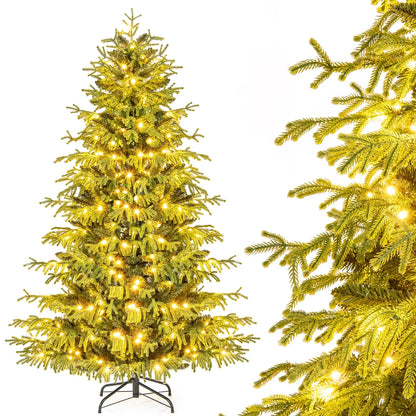 Artificial Christmas Tree with LED Lights and PVC Mixed Branch Tips