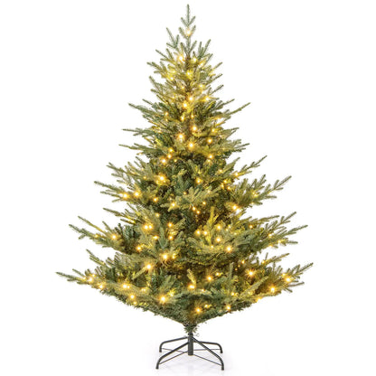 Artificial Christmas Tree with Branch Tips and Warm White LED Lights