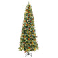 5/7.5/9 FT Pre-Lit Artificial Christmas Tree with 453/1096/1416 PVC and Pine Needles