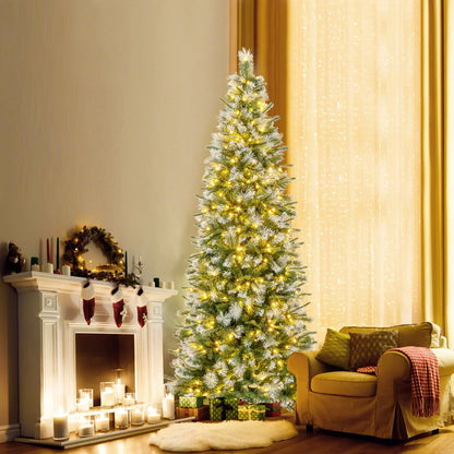 6/7.5/9 FT Artificial Christmas Tree with Warm-White LED Lights