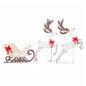 3-Piece Christmas Lighted Reindeer and Sleigh Set for Lawn & Garden
