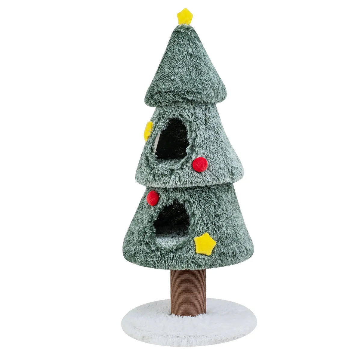 Christmas Cat Tree with 2 Condos & Scratching Post