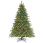 6/7/8 Feet Christmas Tree with Warm White LED Lights and Pine Cones