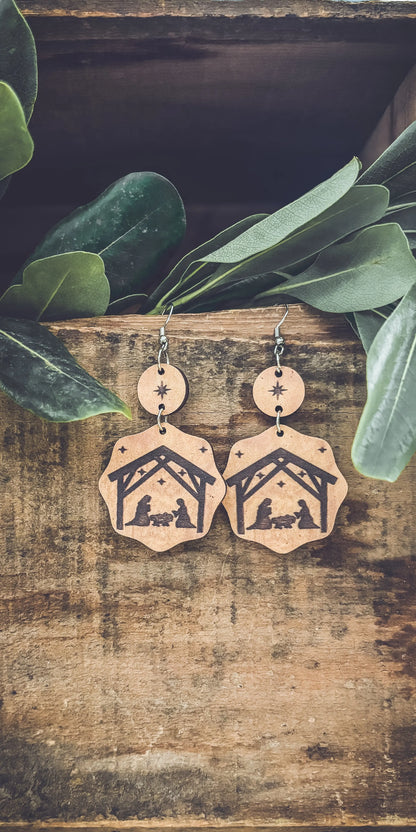 Beautiful Christmas Nativity Earrings