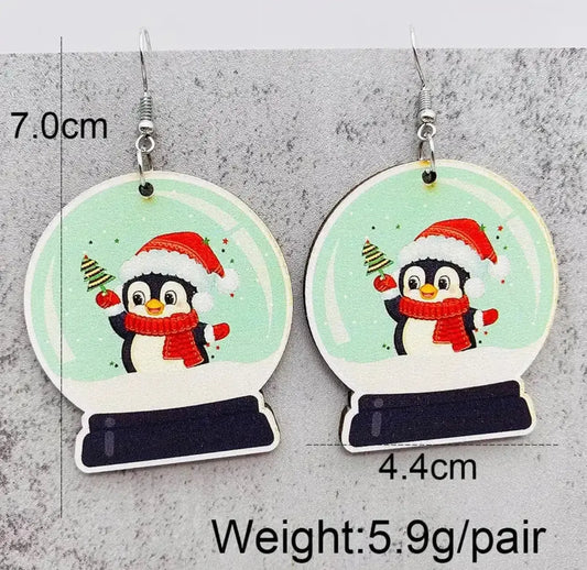 Adorable Vintage Wood Christmas Earrings Rooted Home Goods Default Title Default Title-
