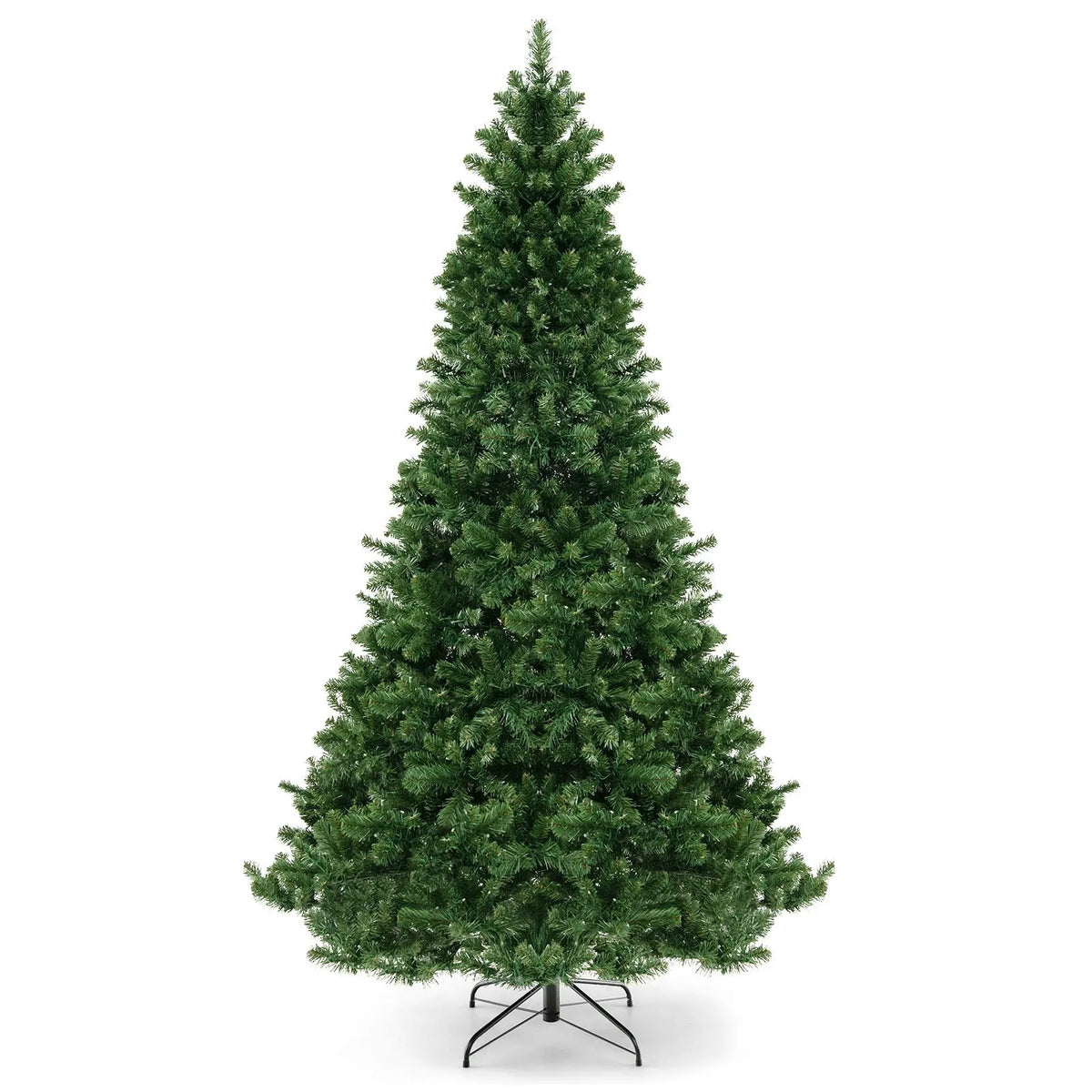 6/7/8 Feet Hinged Christmas Tree with PVC Branch Tips Warm White LED Lights