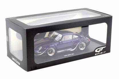 GT Spirit 2015 Porsche 993 RWB "Army Girl" Purple Metallic 1:18