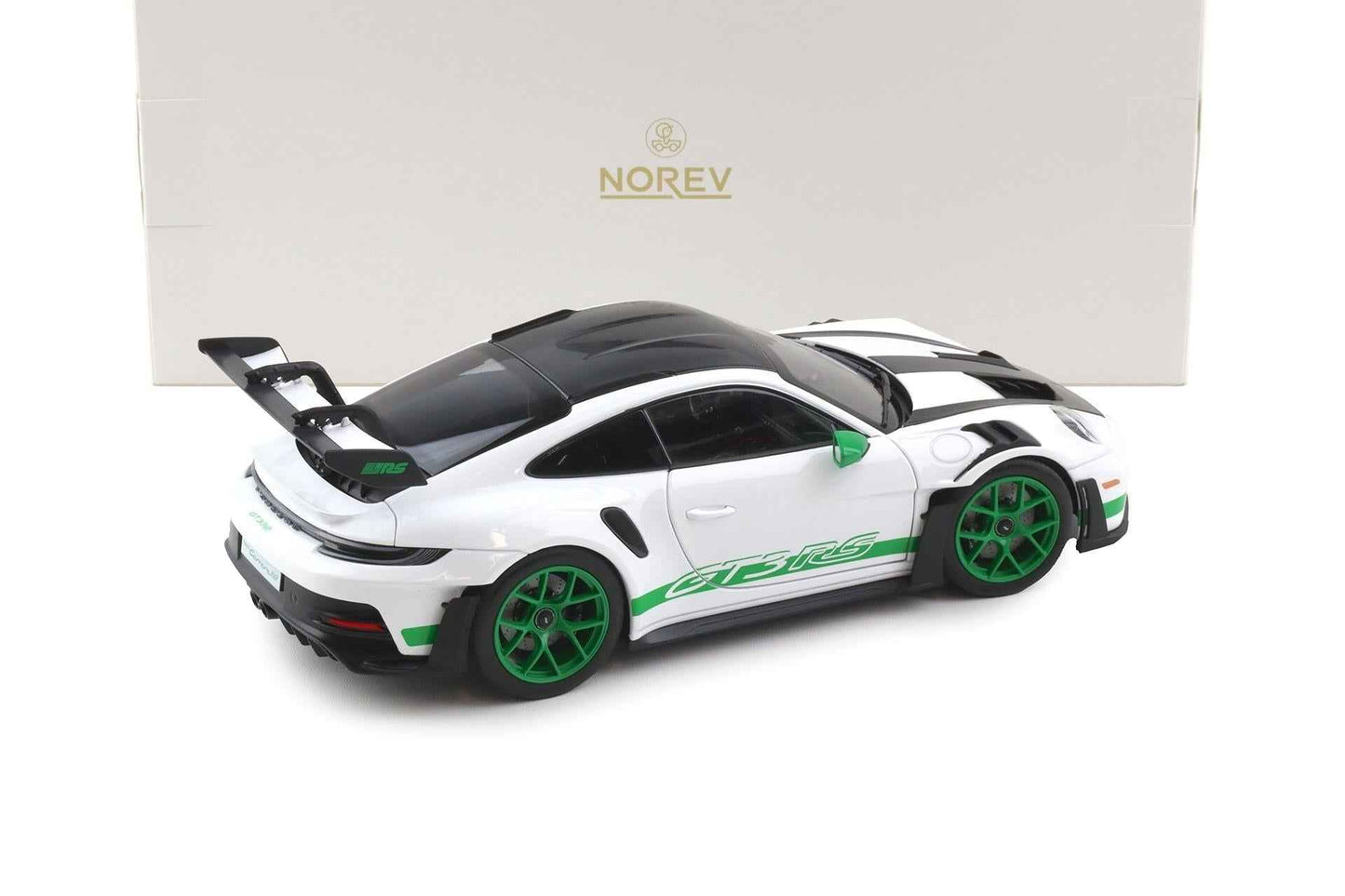 Norev 2022 Porsche 911 992 GT3 RS Weissach Package Tribute Edition White w/ Green 1:18