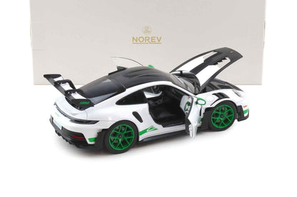 Norev 2022 Porsche 911 992 GT3 RS Weissach Package Tribute Edition White w/ Green 1:18