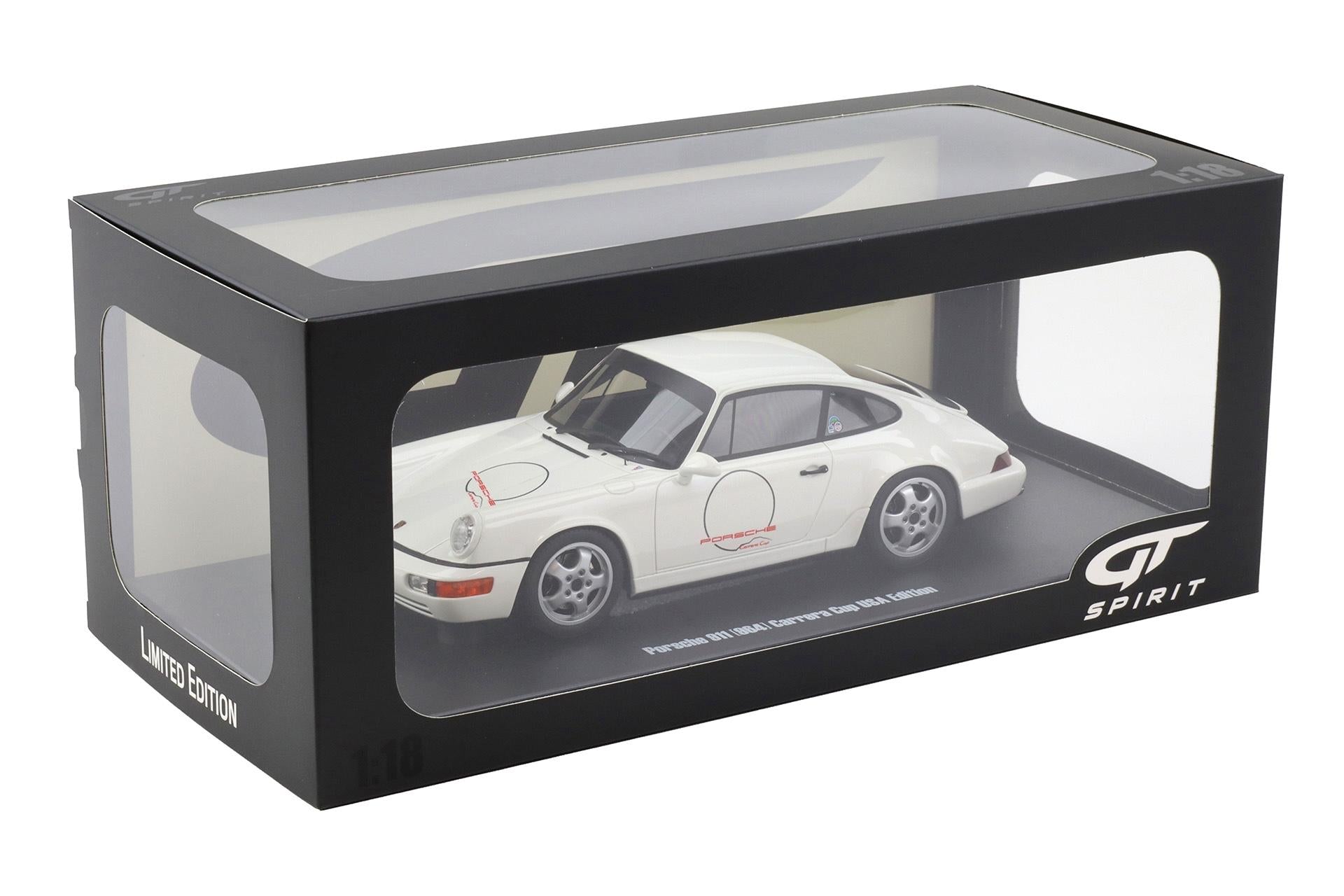 GT Spirit 1992 Porsche 911 (964) Carrera Cup USA Edition White 1:18