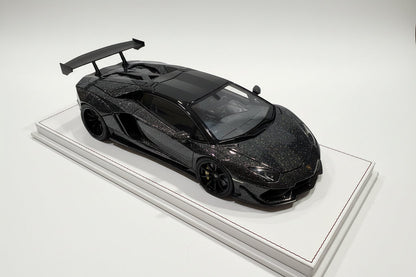 GL Model Lamborghini Aventador Roadster SVJ Sparkling Black 1:18 WITH DISPLAY