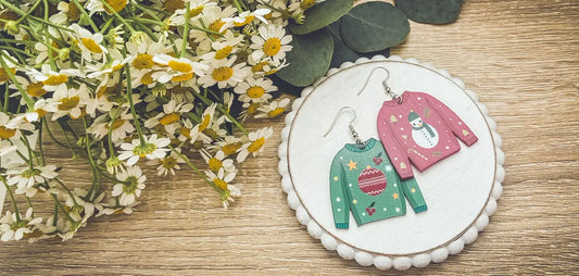 Adorable Christmas Sweater Earrings Rooted Home Goods Default Title Default Title-