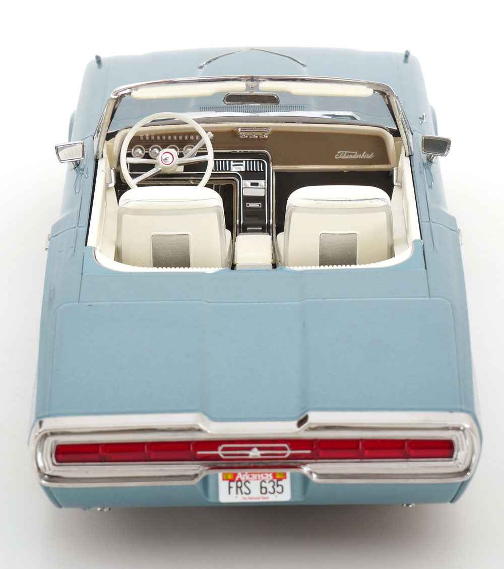 KK Scale 1966 Ford Thunderbird Convertible "Thelma & Louise" Light Blue Metallic 1:18