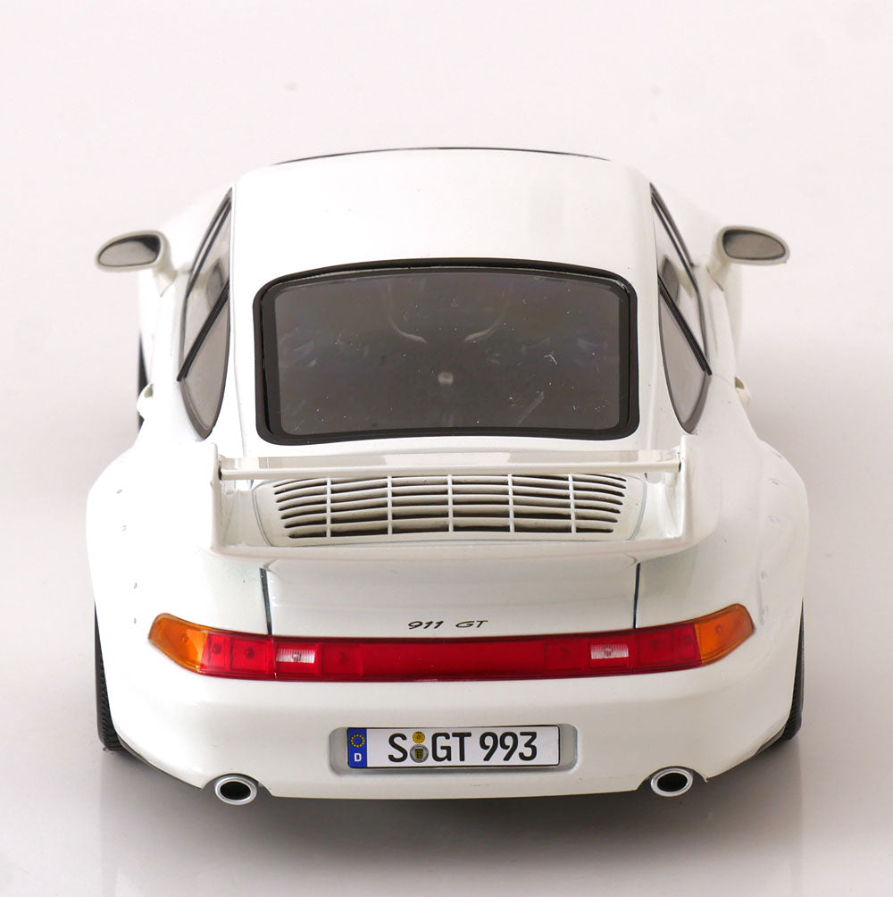 KK Scale 1996 Porsche 911 993 GT2 w/ Gold BBS Wheels White 1:18