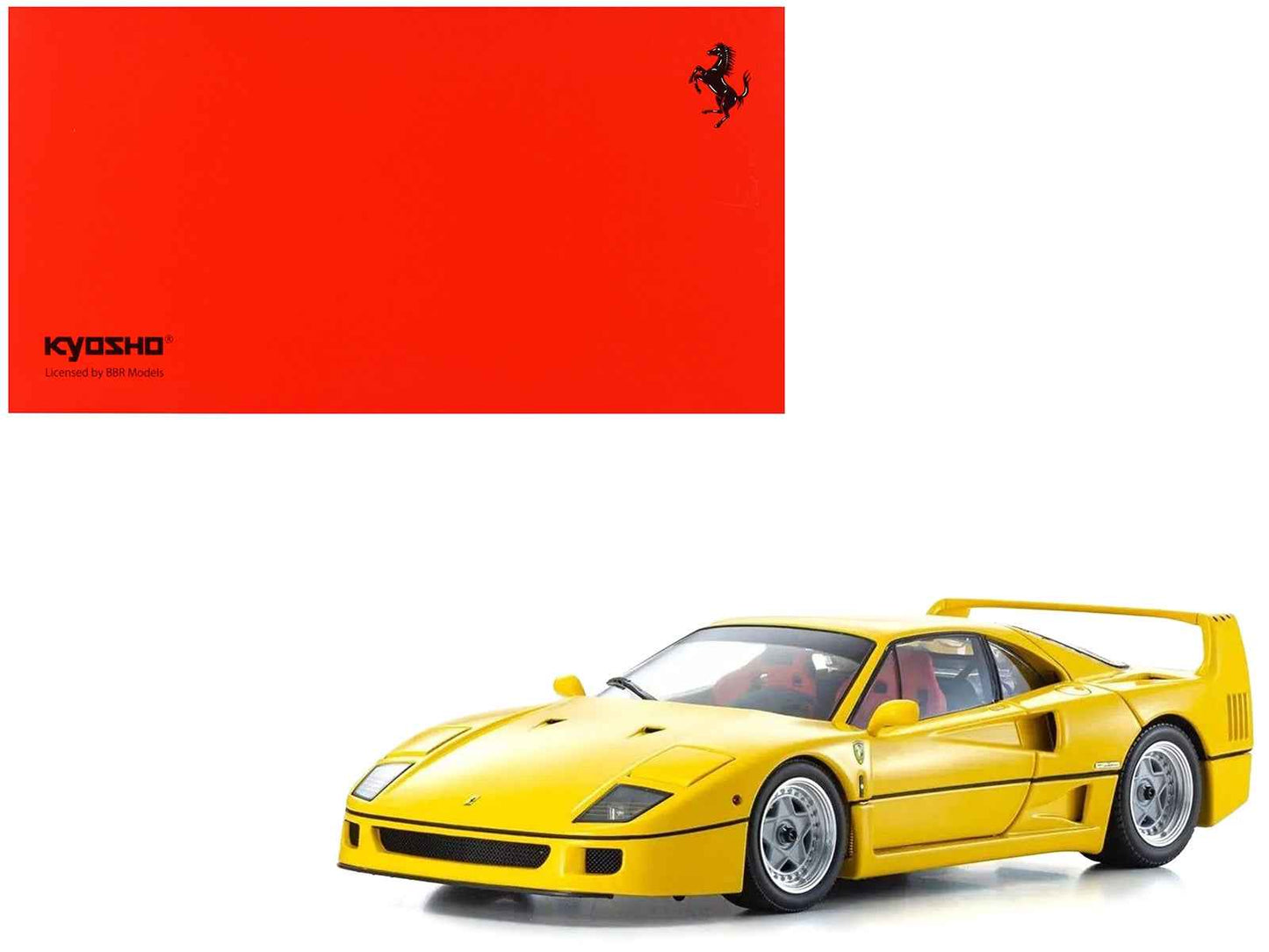 Ferrari F40 Yellow 1/18 Diecast Model Car by Kyosho