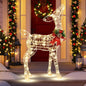 34.5 Inch Lighted Christmas Reindeer Decoration with 50 Warm White LED Lights