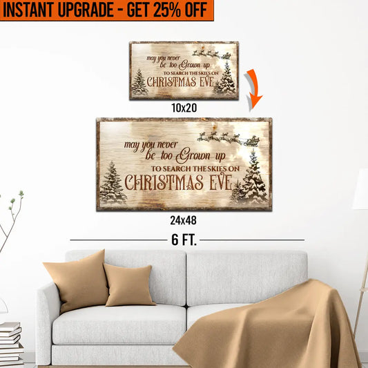 Upgrade Your 20x10 Inches 'Christmas Eve Farmhouse' (Style 2) Canvas To 48x24 Inches Tailored Canvases Default Title Default Title-